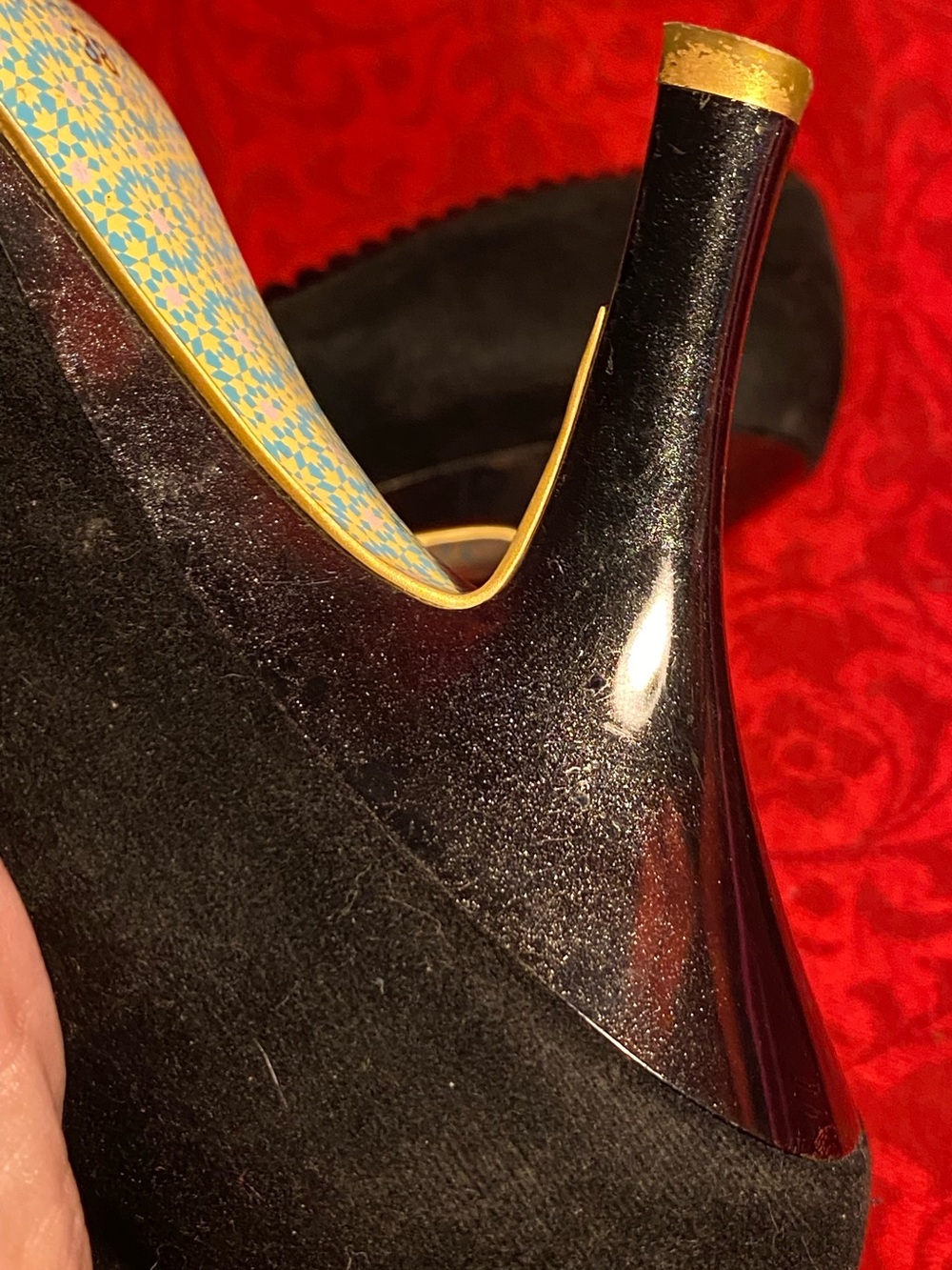 Reserved karensuefoster black cat pumps, 7 - Picture 13 of 15